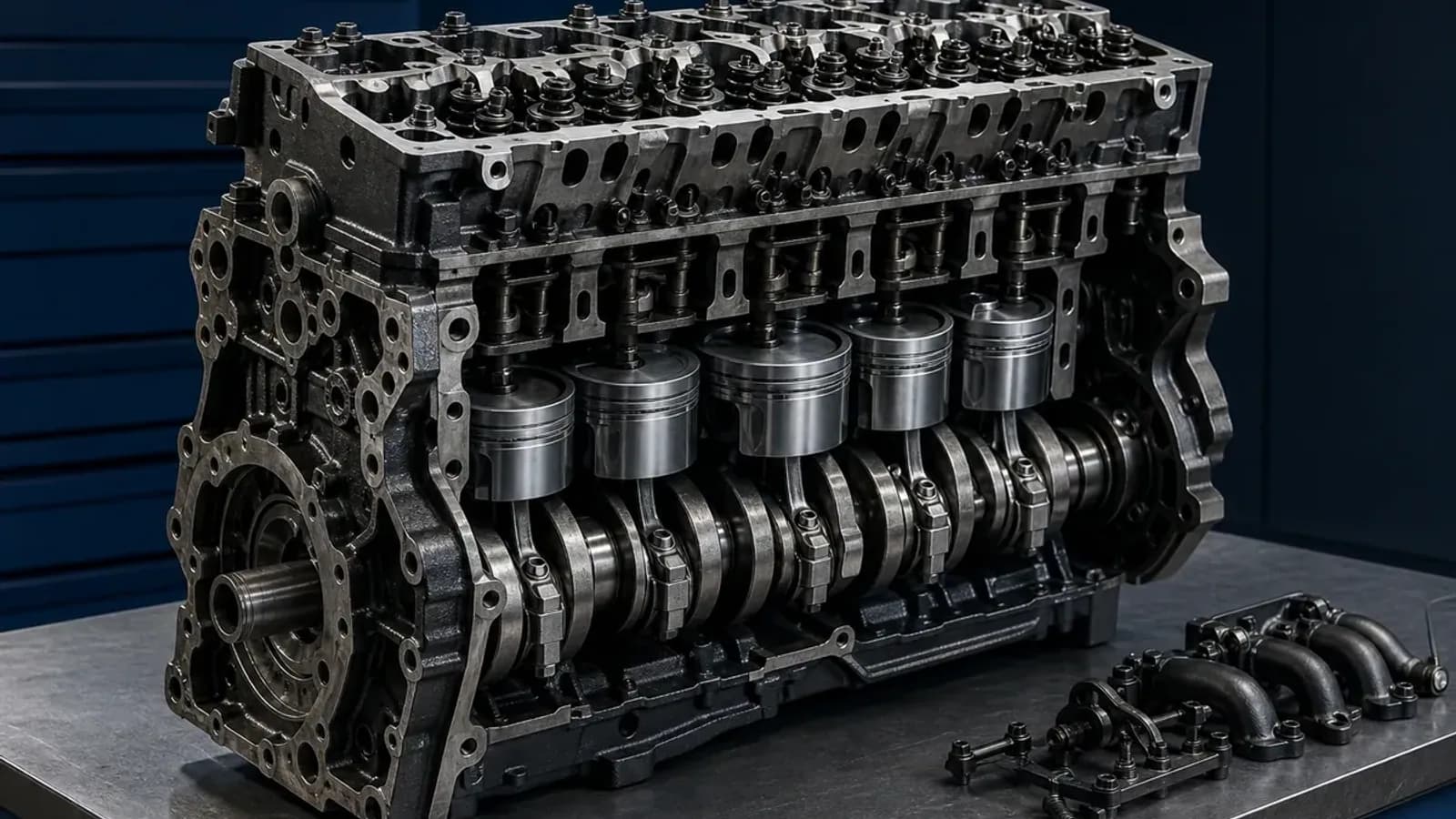 Motor diesel em funcionamento — Fasa Auto Peças